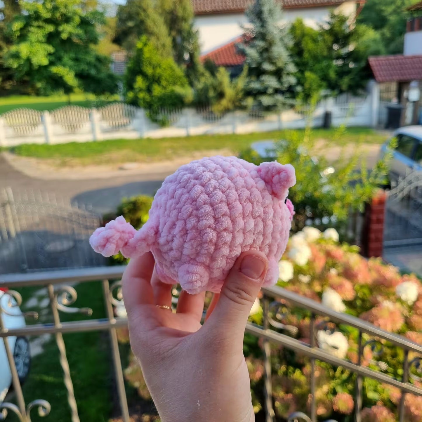 Świnka na szydełku - handmade pluszowa świnka